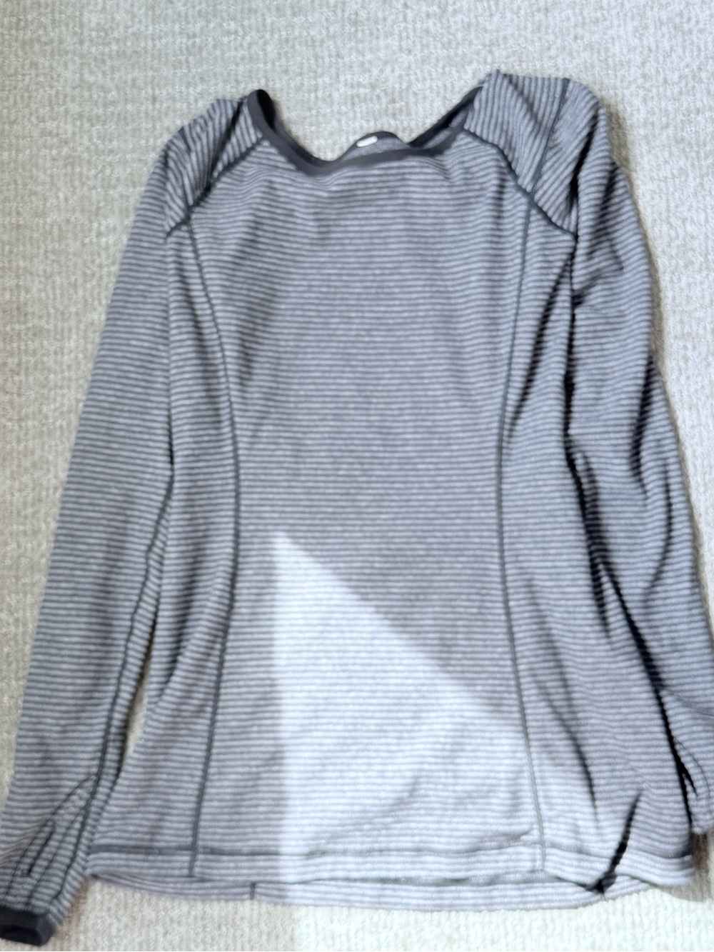 Lululemin vintage Women’s Grey Striped Long-Sleeve Top- reversible